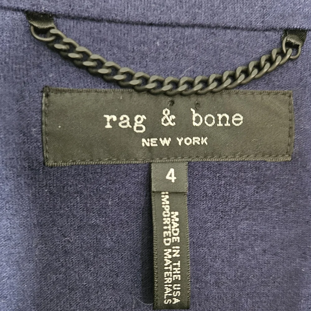 Rag & Bone Felted Wool One Button Blazer Jacket